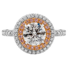 Tiffany & Co. Soleste, bague de fiançailles avec double halo de diamants ronds de 1,26 carats