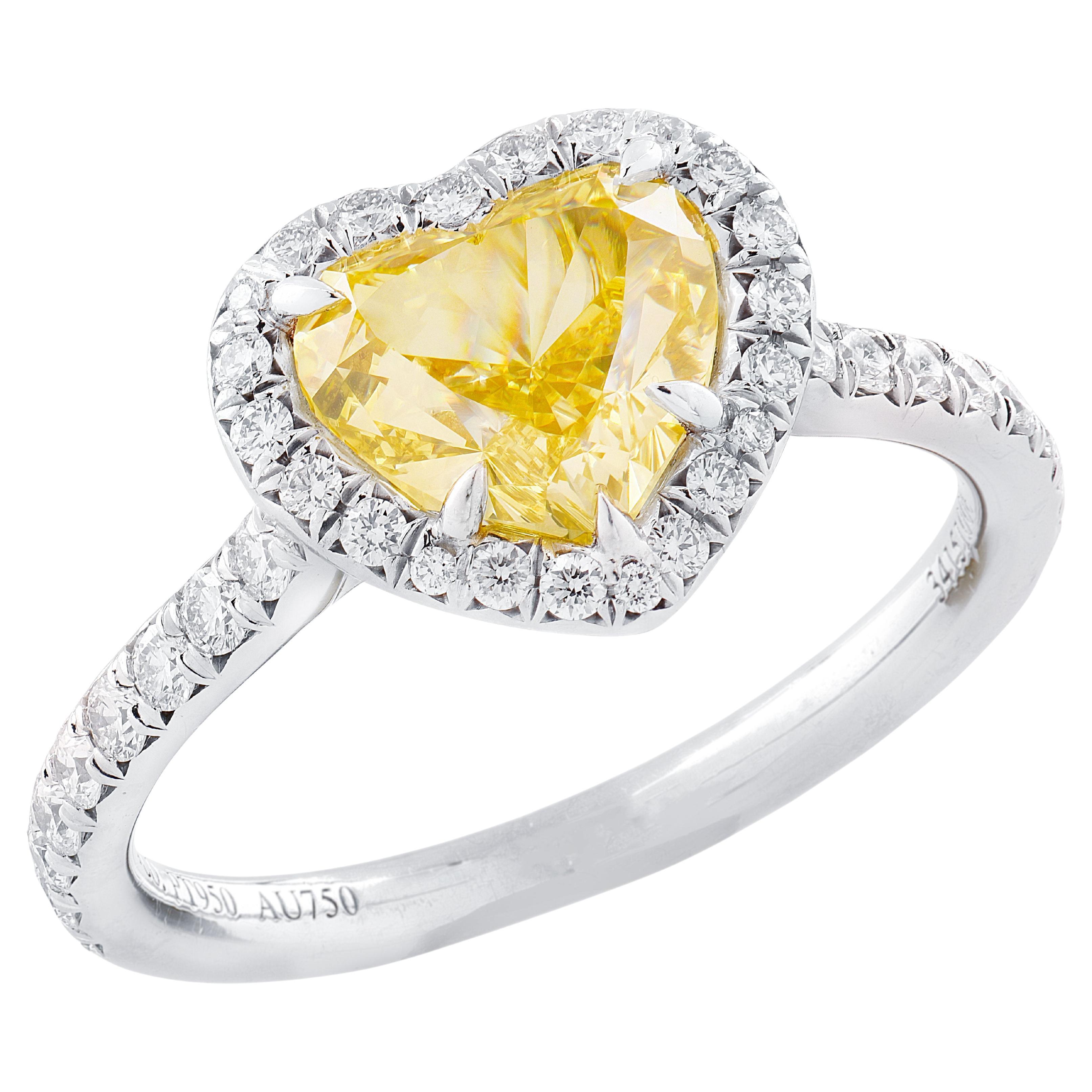 Tiffany & Co. Soleste 1.66ct Fancy Intense Yellow Diamond Ring