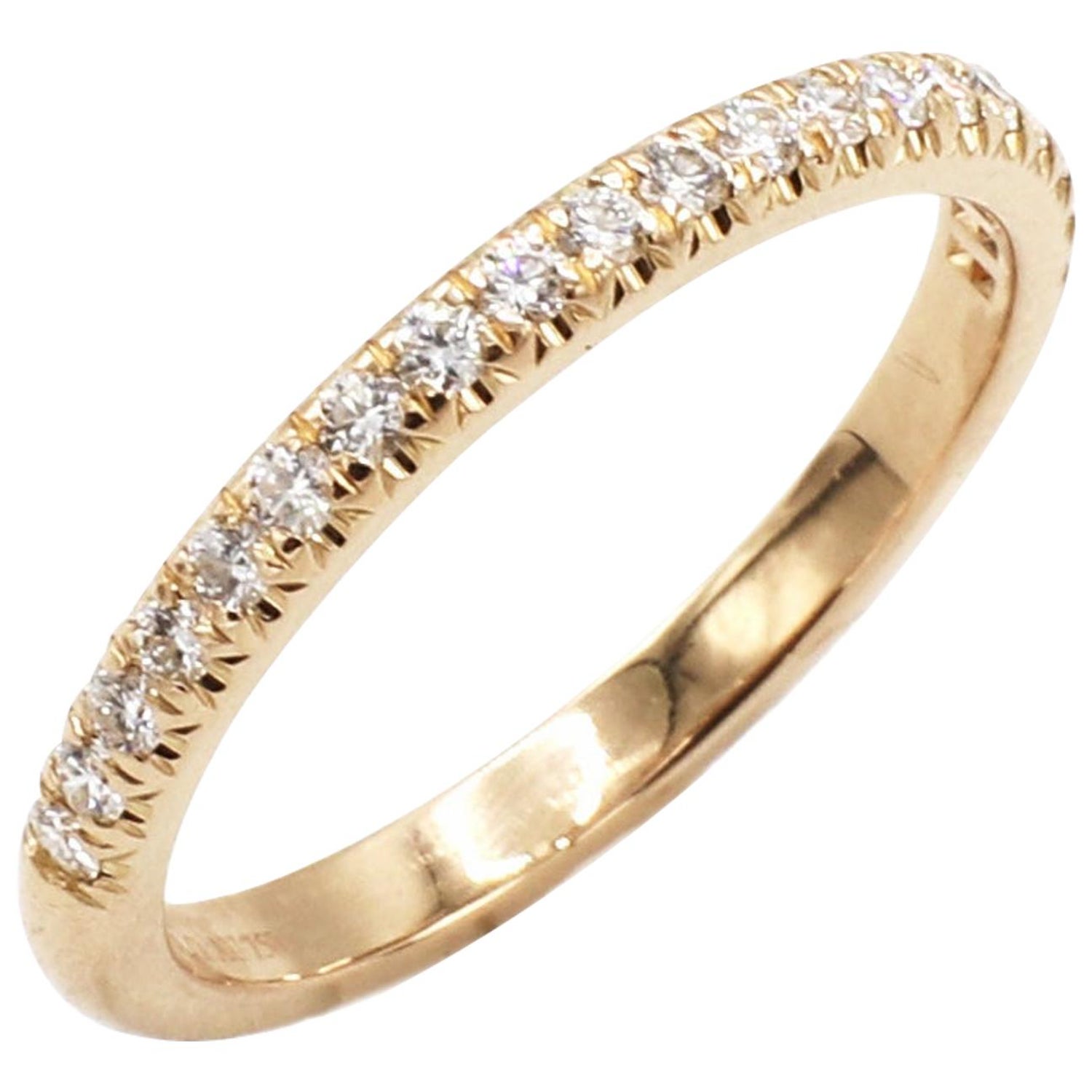 Tiffany and Co. Soleste 18 Karat Rose Gold Half Circle Diamond Band Ring  For Sale at 1stDibs