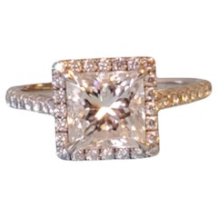 Tiffany & Co. Soleste Bague en platine avec diamant taille princesse 1.81tcw