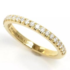 TIFFANY & Co. Soleste 18K Gold Half Circle Diamond Band Ring 5