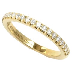 TIFFANY & Co. Soleste 18K Gold Half Circle Diamond Band Ring 5