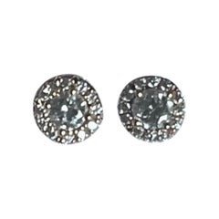 Tiffany & Co. Soleste 18K Rose Gold Diamond Halo Stud Earrings
