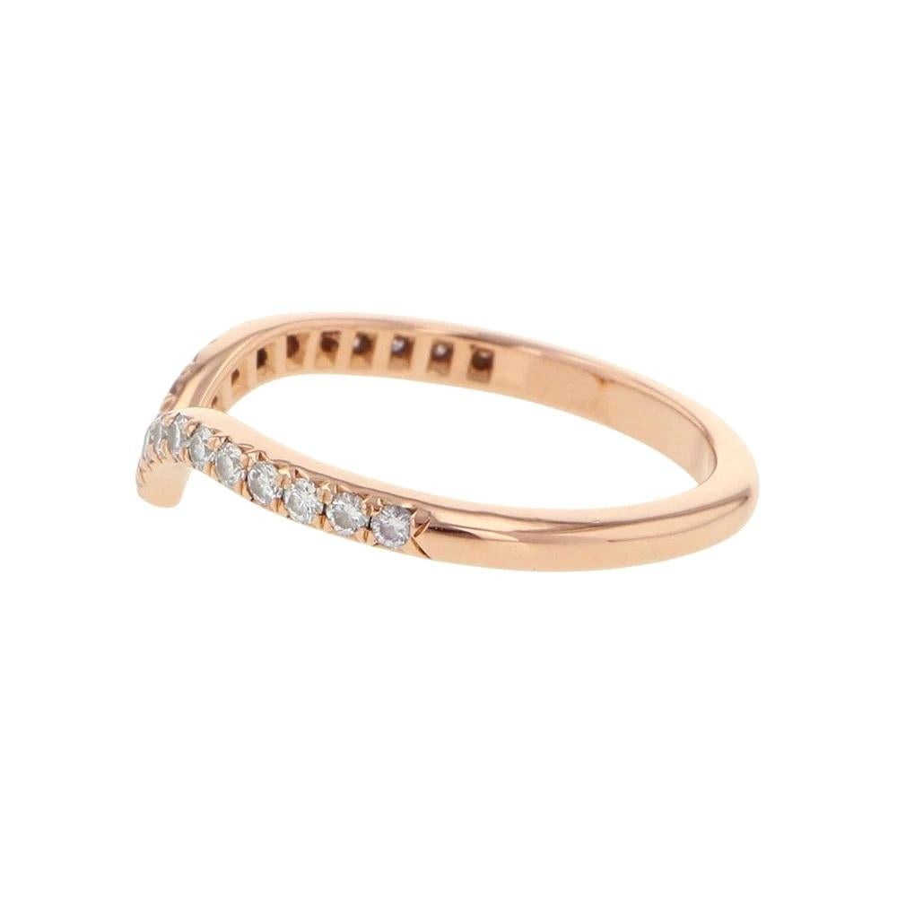 TIFFANY & Co. Anillo Soleste V de Diamantes en Oro Rosa de 18 quilates 4,5 en Excelente estado para la venta en Los Angeles, CA