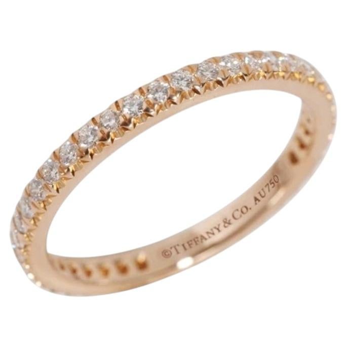 TIFFANY & Co. Soleste 18K Rose Gold Full Circle Diamond Band Ring 5.5