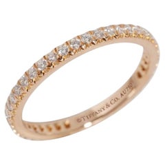 TIFFANY & Co. Soleste 18K Rose Gold Full Circle Diamond Band Ring 5.5