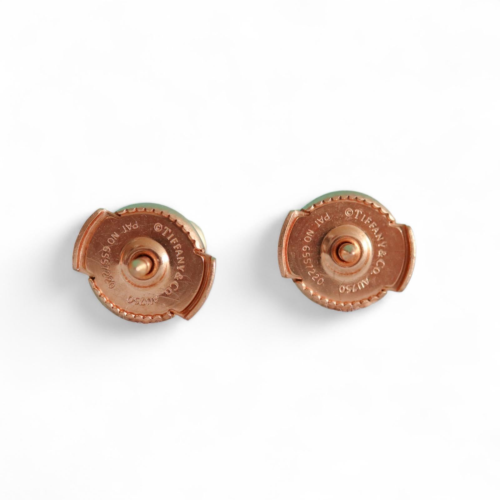 Brilliant Cut Tiffany & Co. Soleste 18kt yellow Gold Studs Earrings with Diamonds For Sale