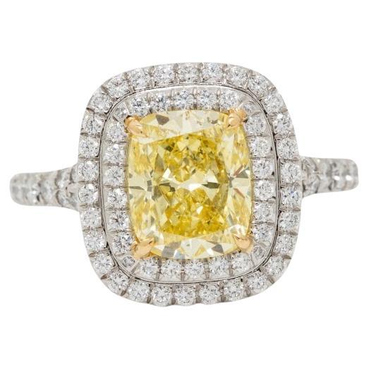 Tiffany 
Co., Soleste 2.10 Carat Fancy Intense Yellow Diamond Engagement Ring