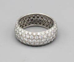 Tiffany & Co. Soleste 5 Row Diamond Platinum Eternity Band Size 5.25