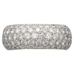 Tiffany & Co. Soleste, bague d'éternité à 5 rangées de diamants en platine, taille 5,25