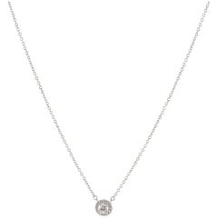 Tiffany & Co. Soleste Circlet Pendant Necklace Platinum and Diamonds Mini