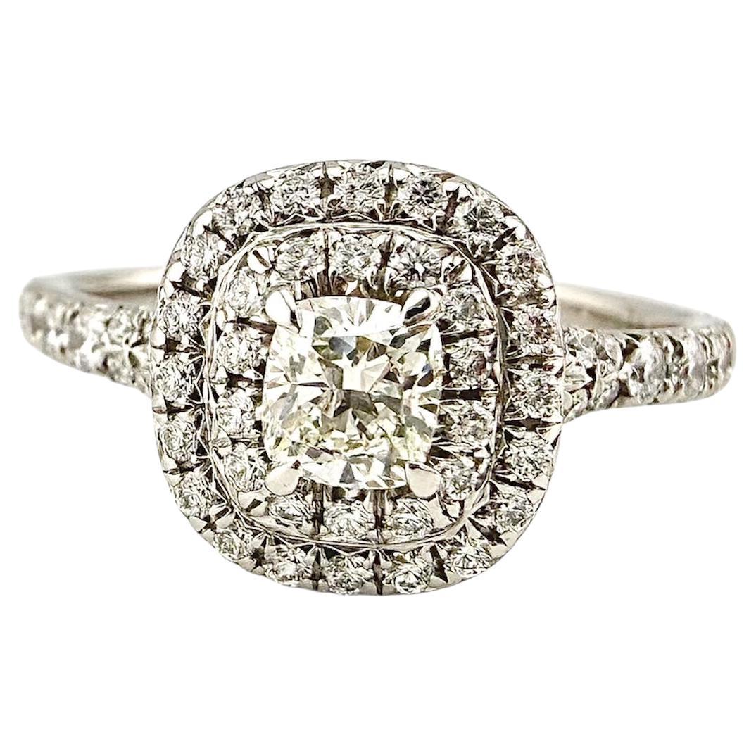 Tiffany & Co Soleste Cojín 0,22 CT Anillo de compromiso de diamantes Platino