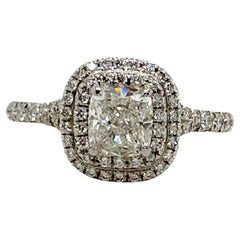 Tiffany & Co Soleste Cushion 0,74 cts F VVS1 Bague de fiançailles en platine