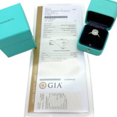 Tiffany & Co Soleste Cushion 1.03 cts E VVS1 Diamond Engagement Ring Platinum