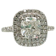Tiffany & Co. Anello di fidanzamento con diamante Soleste Cushion 1,03 carati E VVS1 in platino