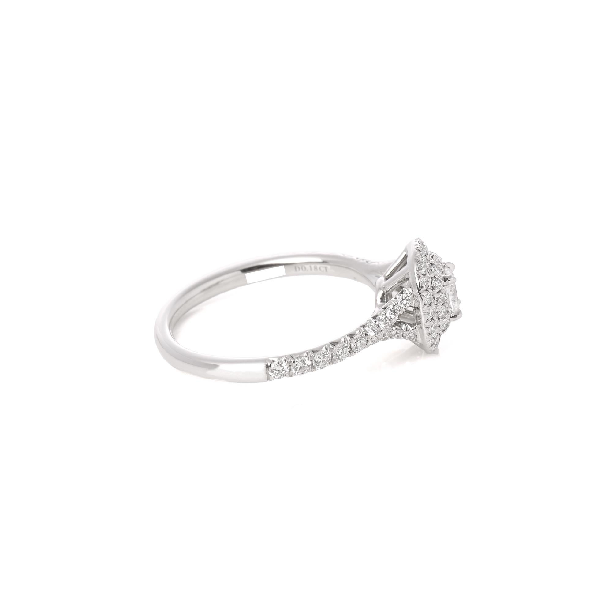 Contemporary Tiffany & Co Soleste Cushion Cut 0.18ct Diamond Ring