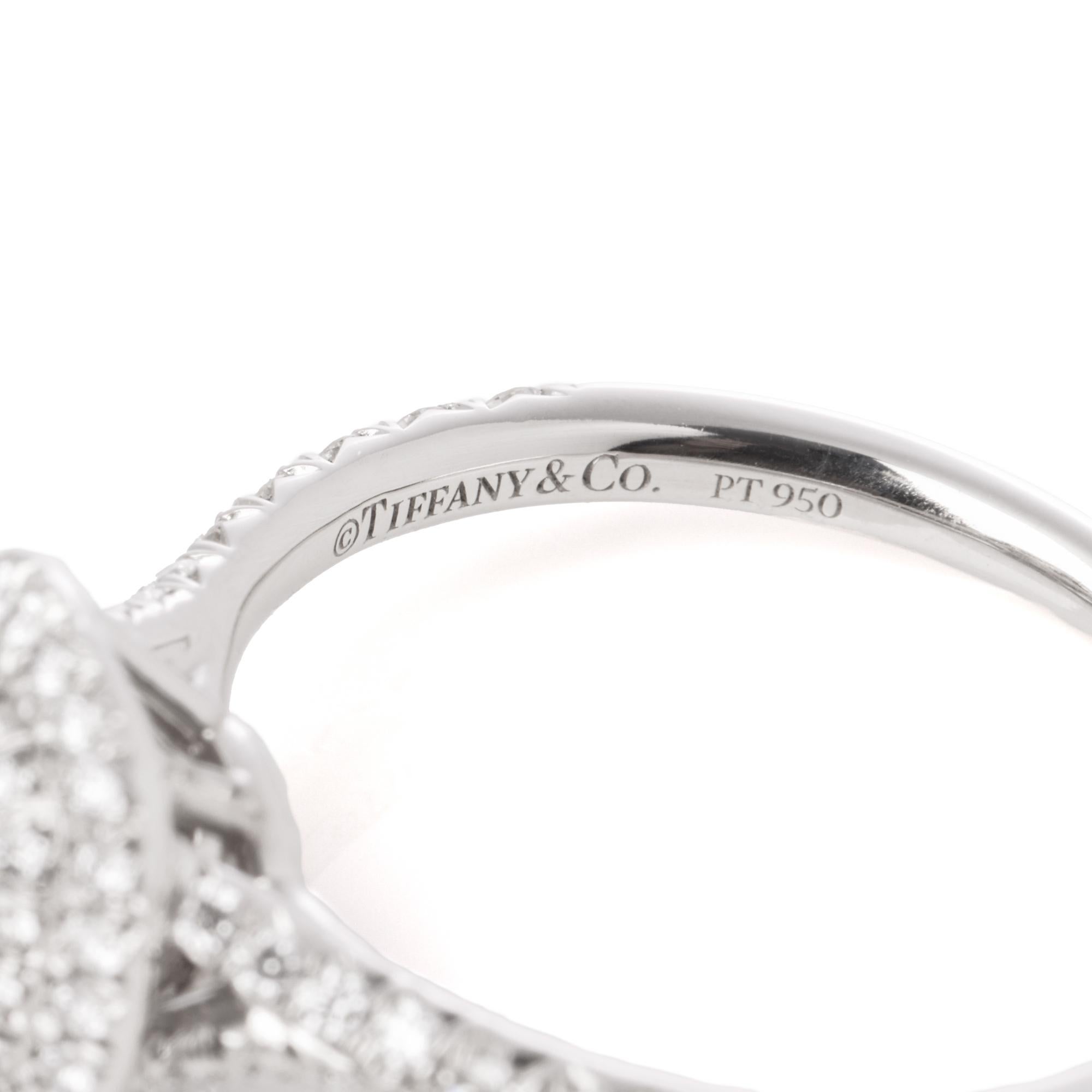 Tiffany & Co Soleste Cushion Cut 0.18ct Diamond Ring 1