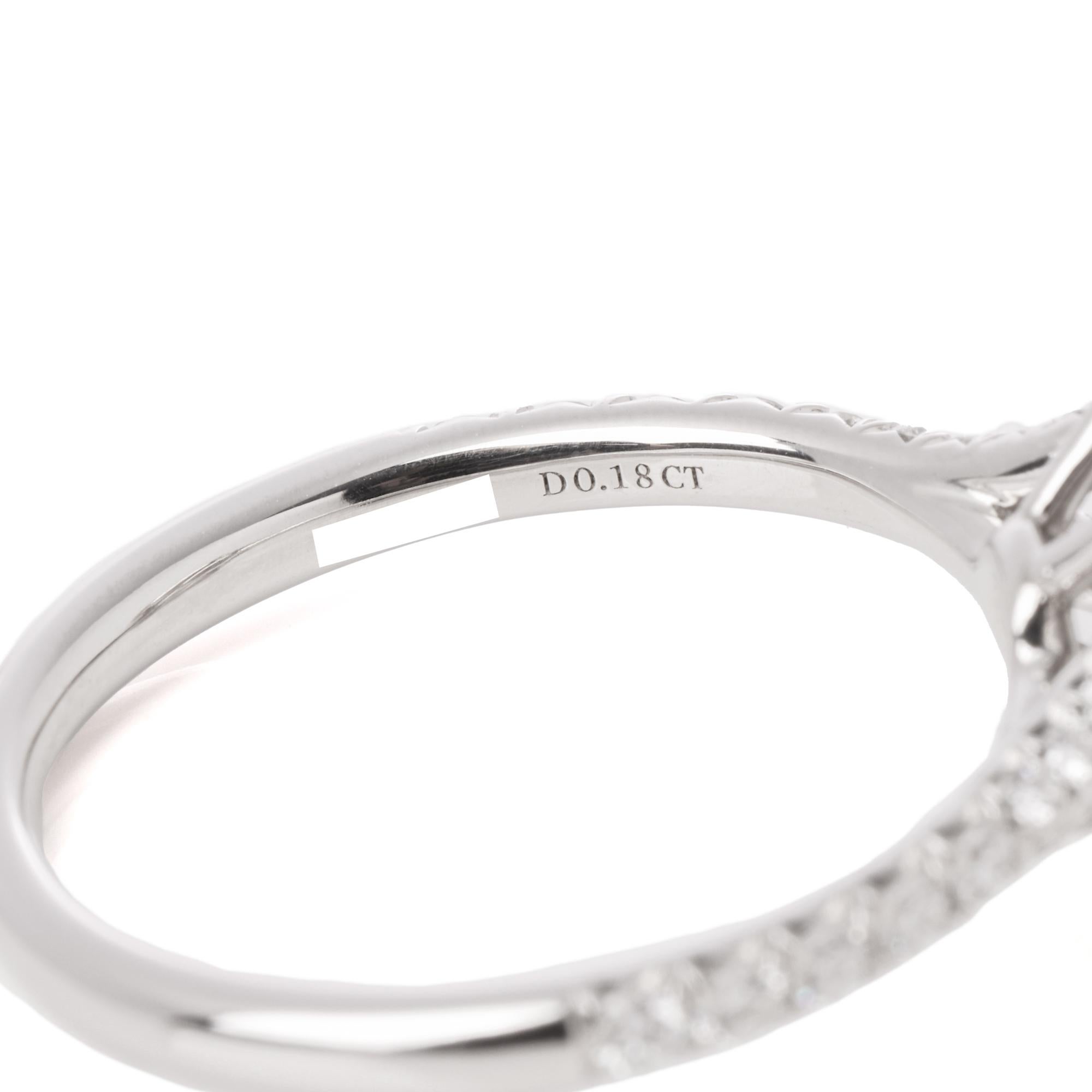 Tiffany & Co Soleste Cushion Cut 0.18ct Diamond Ring 2