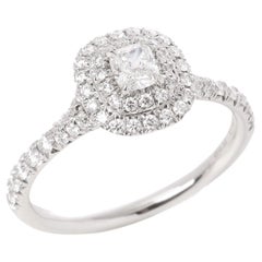 Tiffany & Co Soleste Cushion Cut 0.18ct Diamond Ring