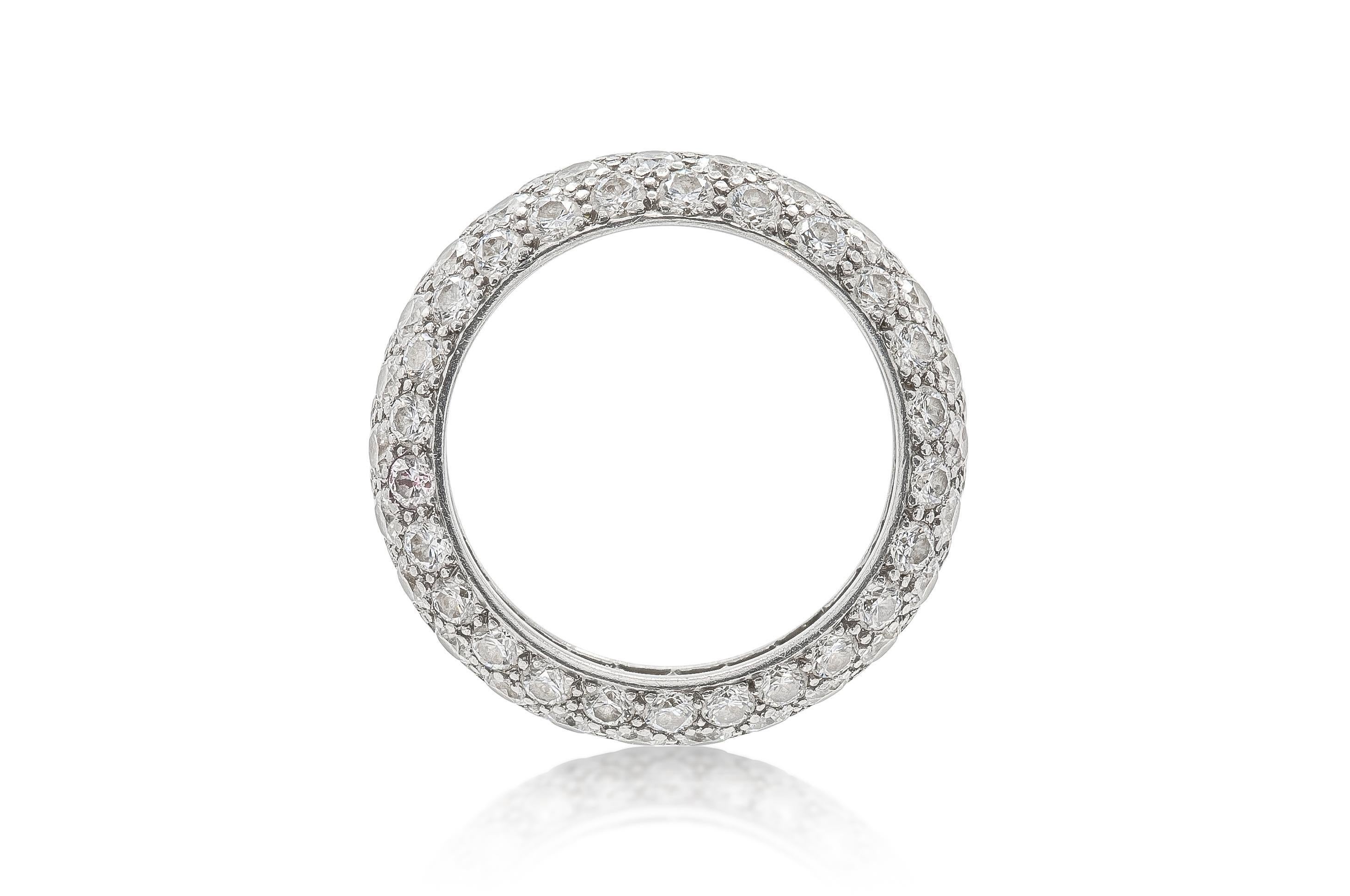 Taglio rotondo Tiffany & Co. Fascia di diamanti Soleste in vendita
