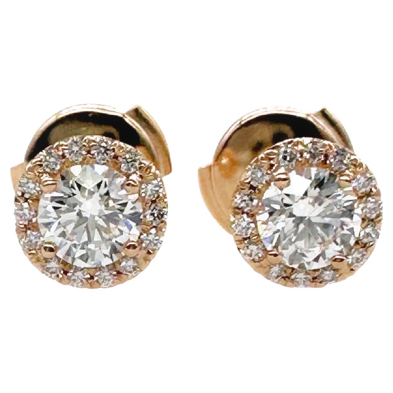 Tiffany rose gold diamond deals earrings