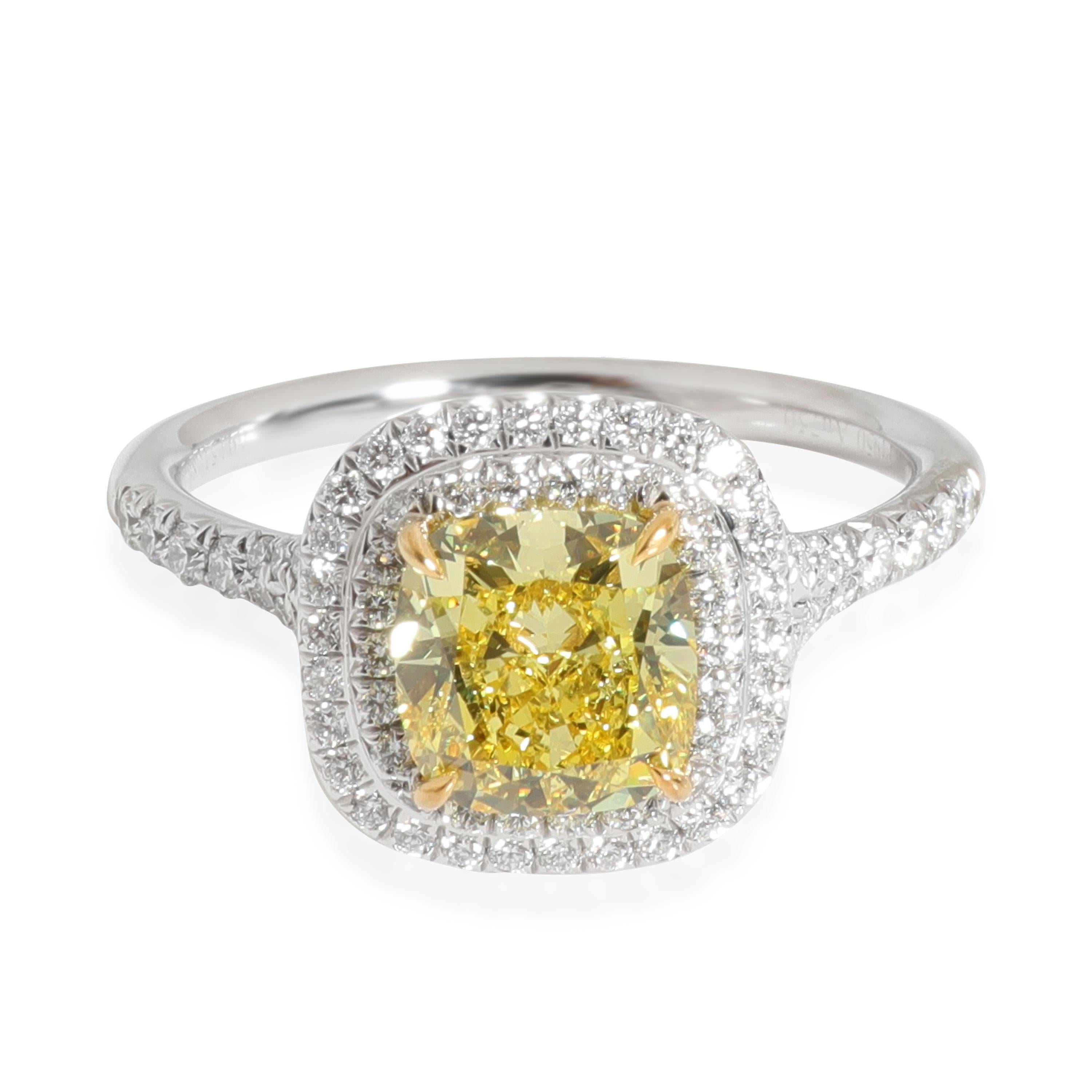 Tiffany and Co. Soleste Diamond Engagement Ring in 18k Yellow Gold Ad