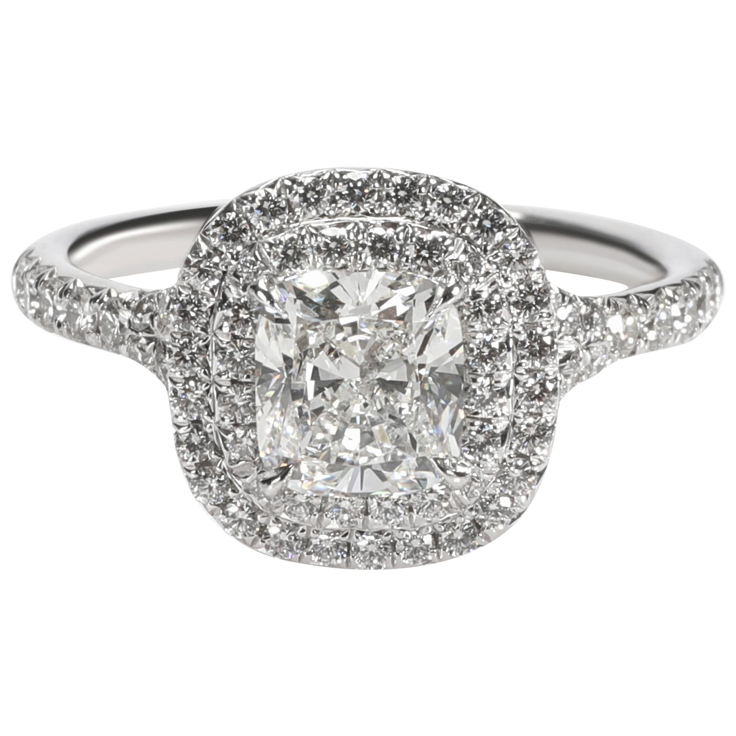 Tiffany 
Co. Soleste Diamond Engagement Ring in Platinum G VVS 1.31 Carat