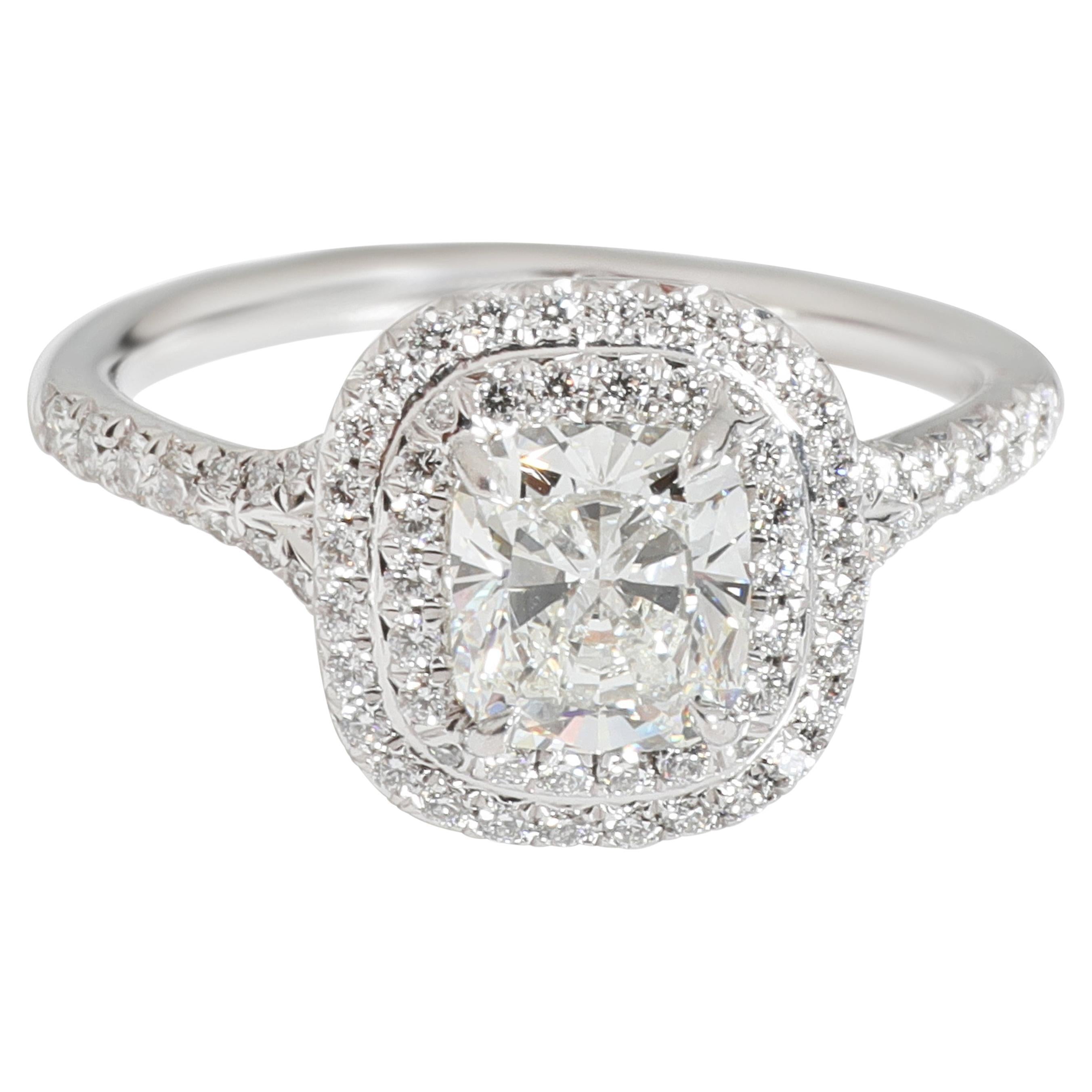 Tiffany & Co. Soleste Diamond Engagement Ring in Platinum G VVS2 1.40 CTW