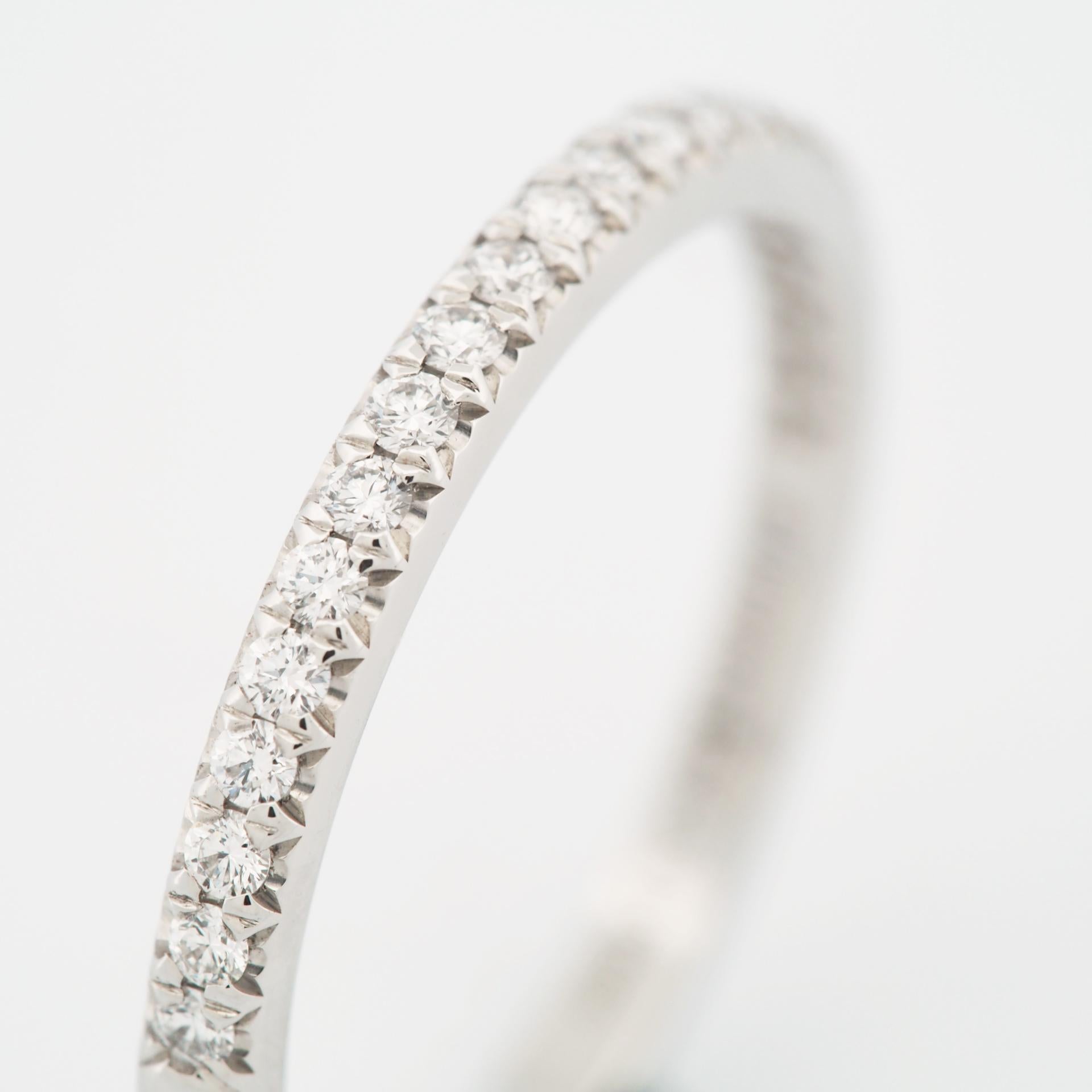 Round Cut Tiffany & Co. Soleste Diamond Half Eternity Ring Platinum