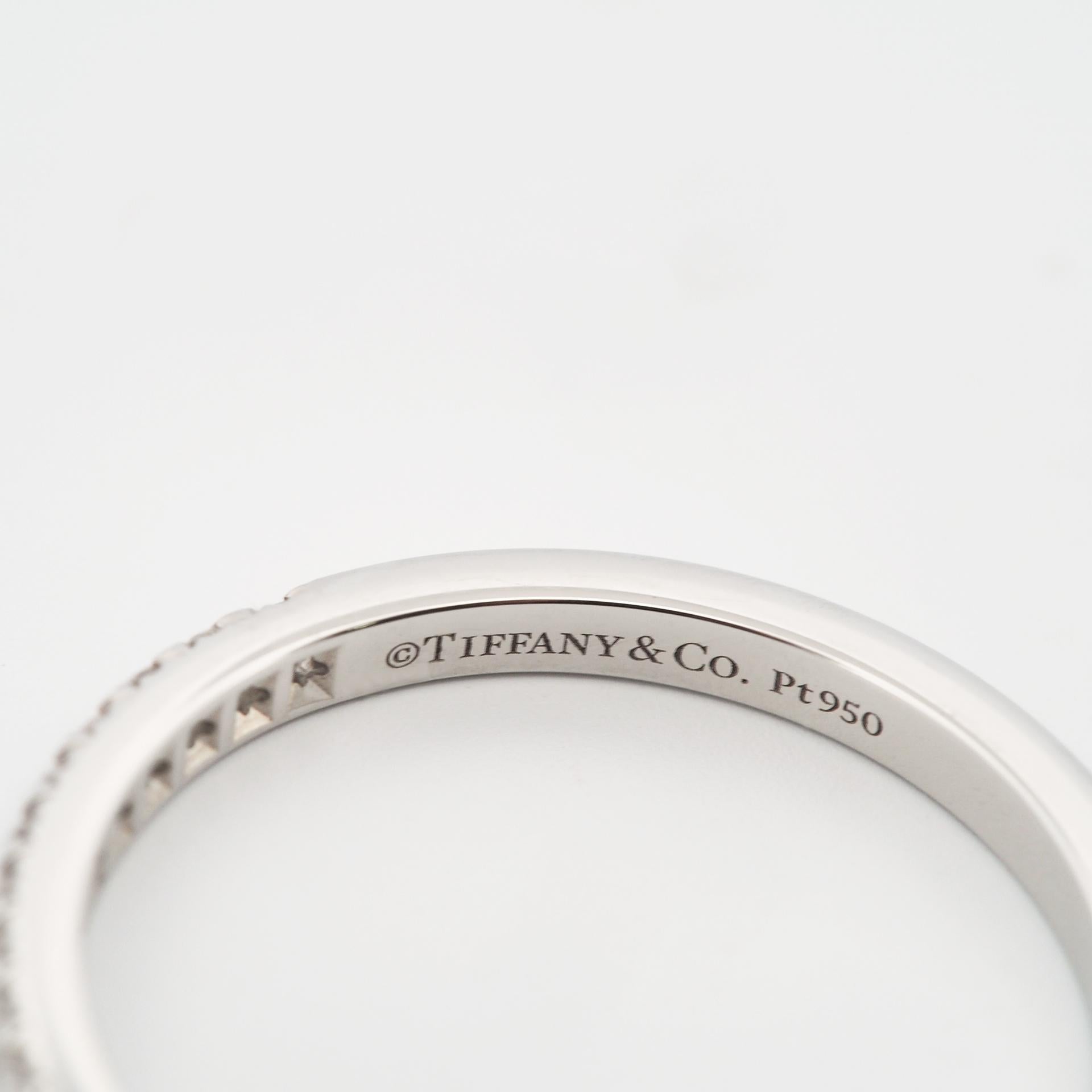 Tiffany & Co. Soleste Diamond Half Eternity Ring Platinum In Good Condition In Kobe, Hyogo