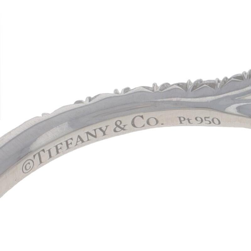 Tiffany & Co. Soleste Diamant Halo Verlobungsring - Platin 950 Kissenschliff .99ctw 2