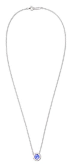 Tiffany & Co. Soleste Diamant-Tansanit-Anhänger Halskette