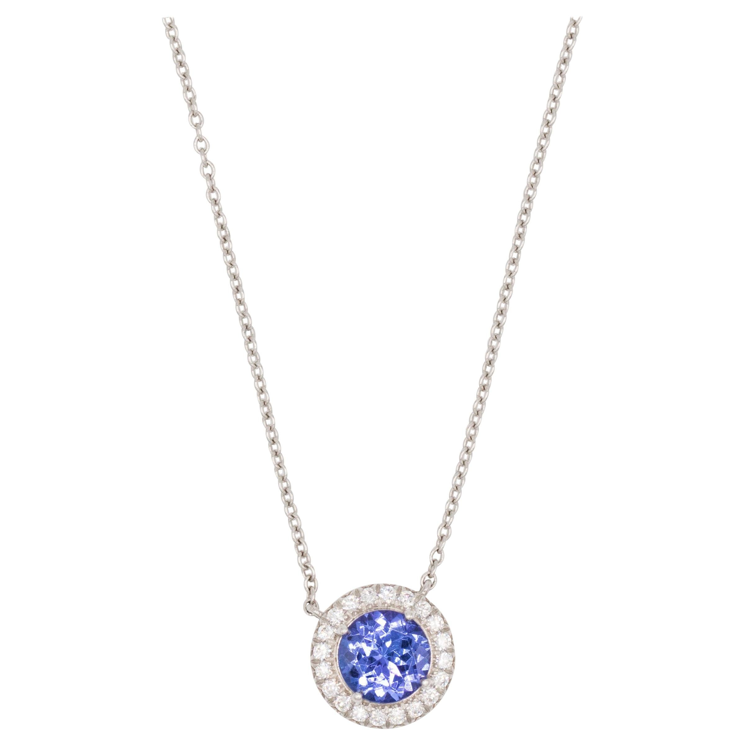 Tiffany & Co. Soleste Diamond Tanzanite Pendant Necklace