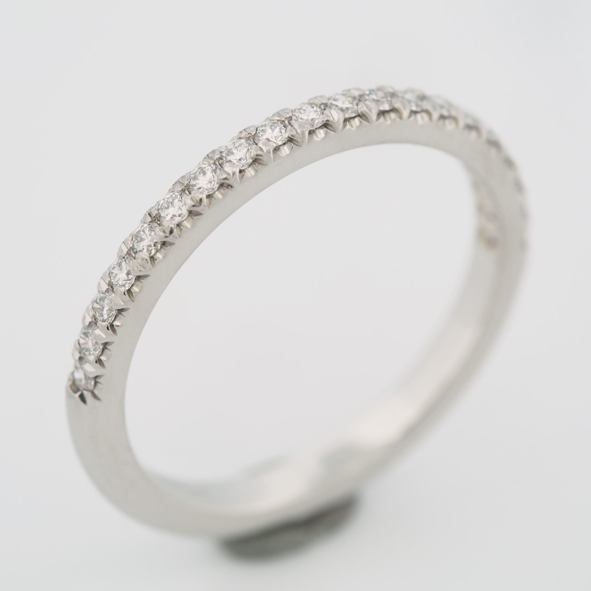 Taille ronde Tiffany & Co. Soleste Diamonds Bague demi-éternité Platine 950 US 4.75 en vente