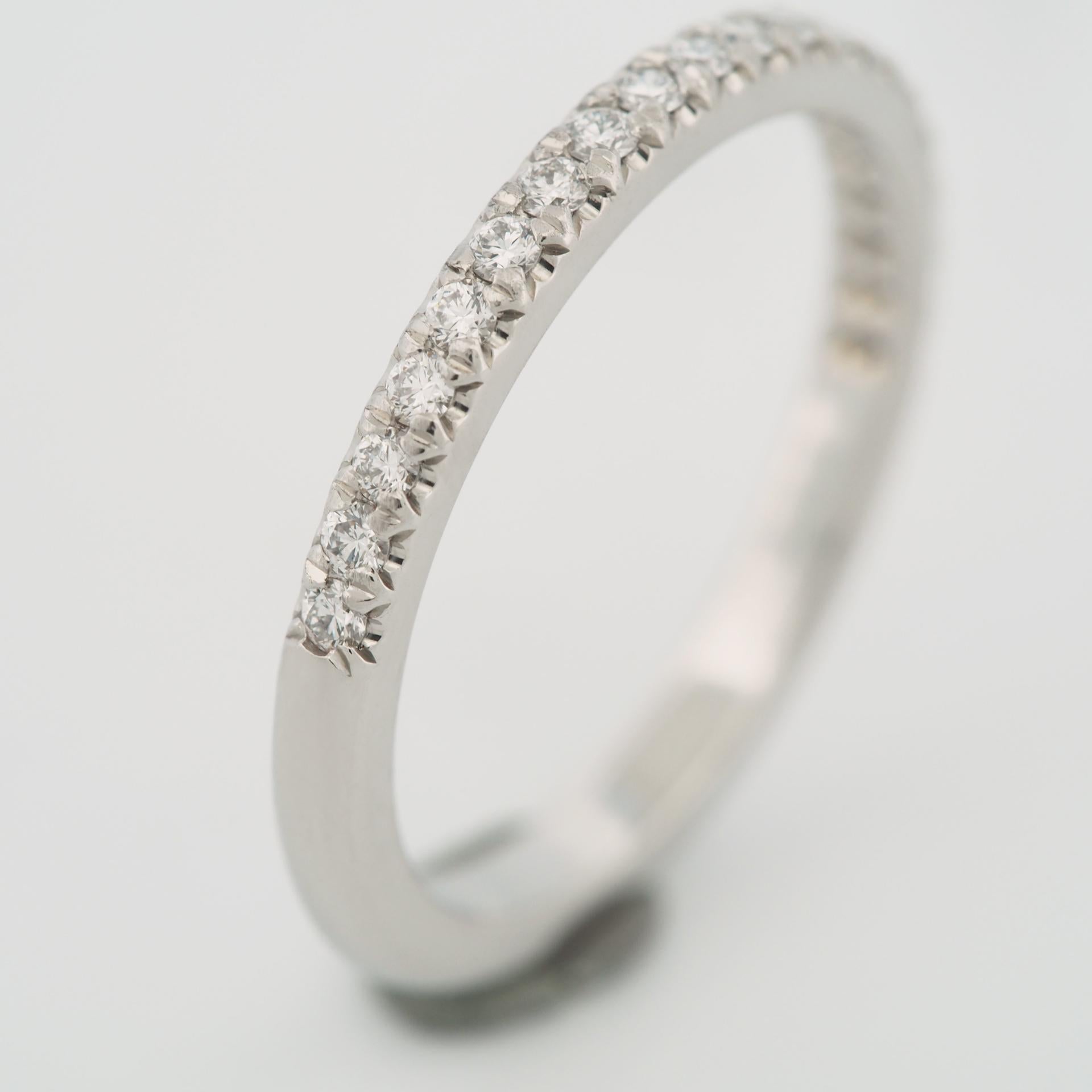 Tiffany & Co. Soleste Diamonds Bague demi-éternité Platine 950 US 4.75 Bon état - En vente à Kobe, Hyogo