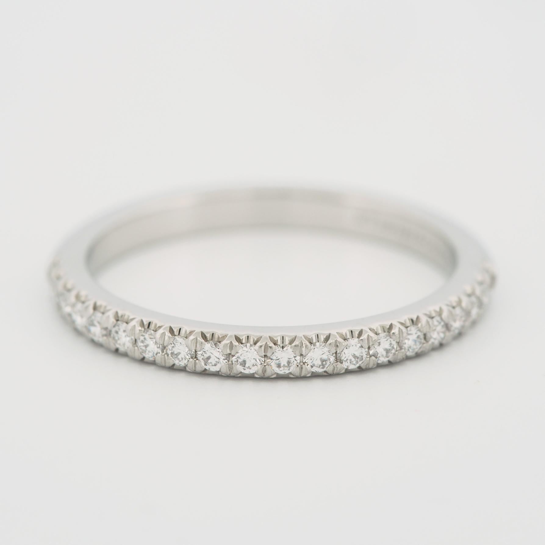 Tiffany & Co. Soleste Diamonds Bague demi-éternité Platine 950 US 4.75 Pour femmes en vente