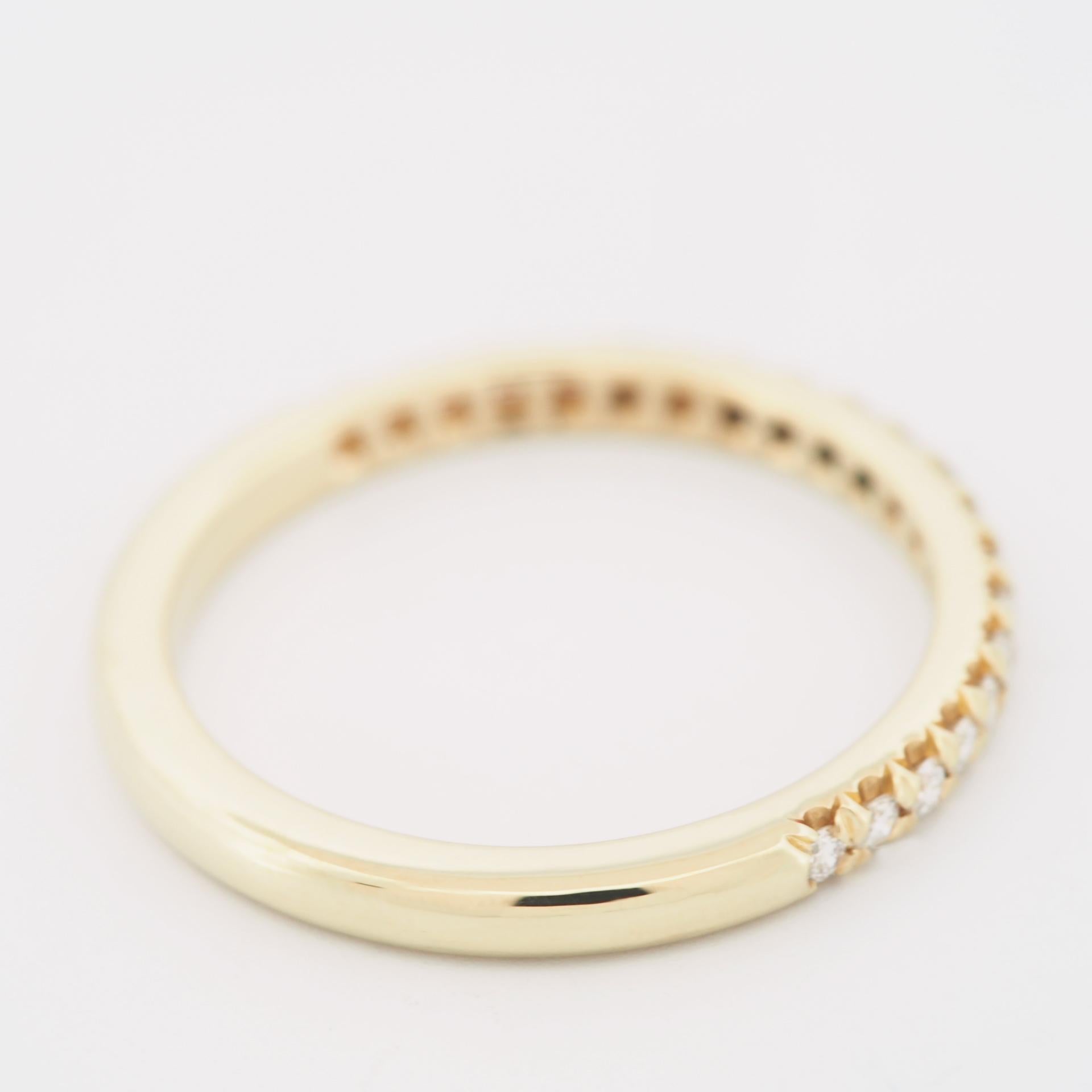Women's Tiffany & Co. Soleste Diamonds Half Eternity Ring Yellow Gold US 5.25