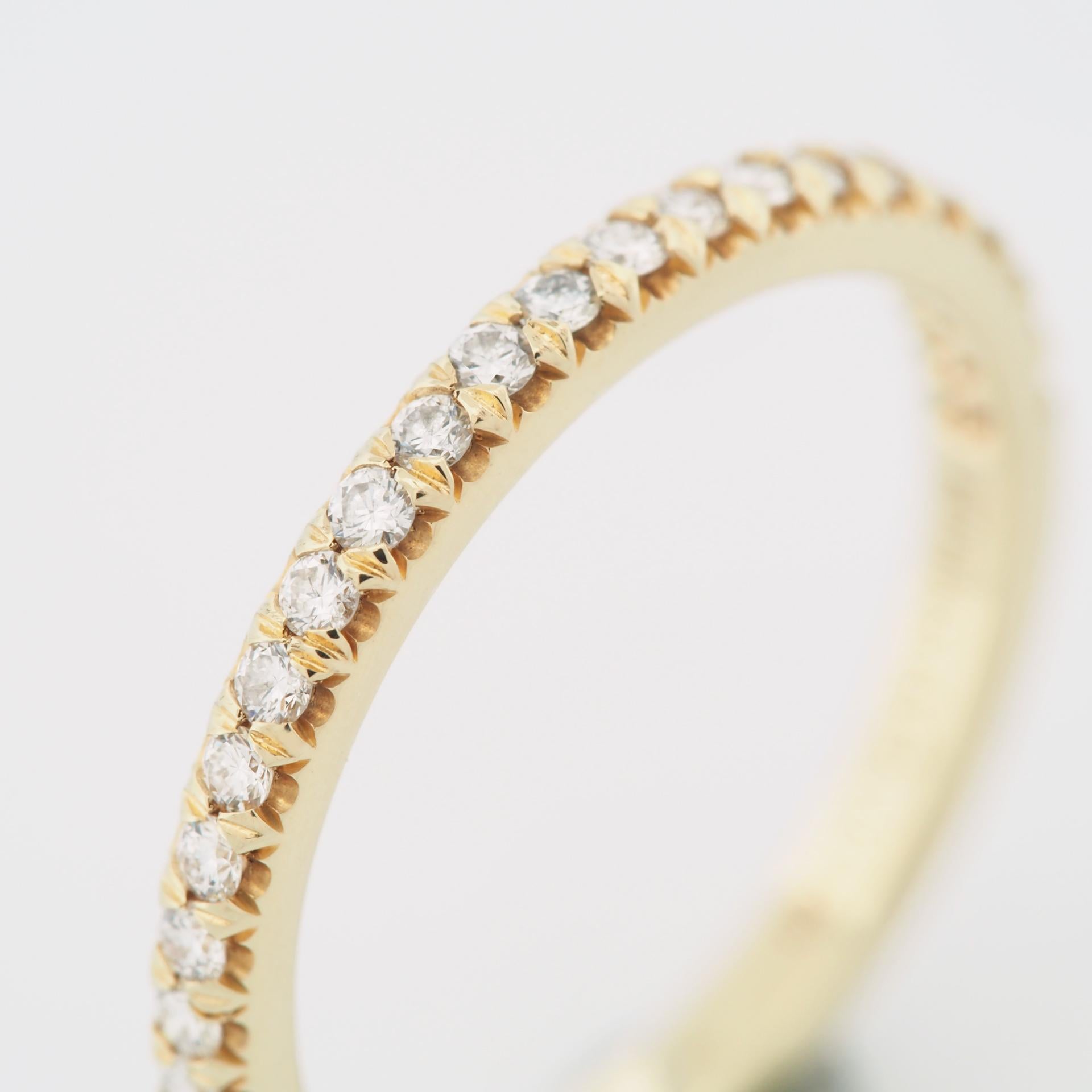 Tiffany & Co. Soleste Diamonds Half Eternity Ring Yellow Gold US 5.25 1