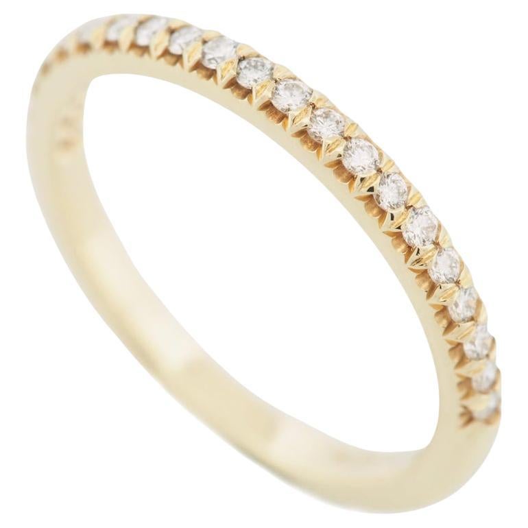 Tiffany & Co. Soleste Diamonds Half Eternity Ring Yellow Gold US 5.25