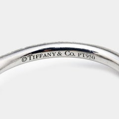 Tiffany & Co. Soleste Diamonds Platinum Ring Size 49