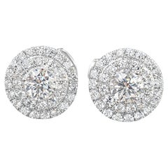 Tiffany & Co. Soleste Double Halo Diamond Stud Earrings