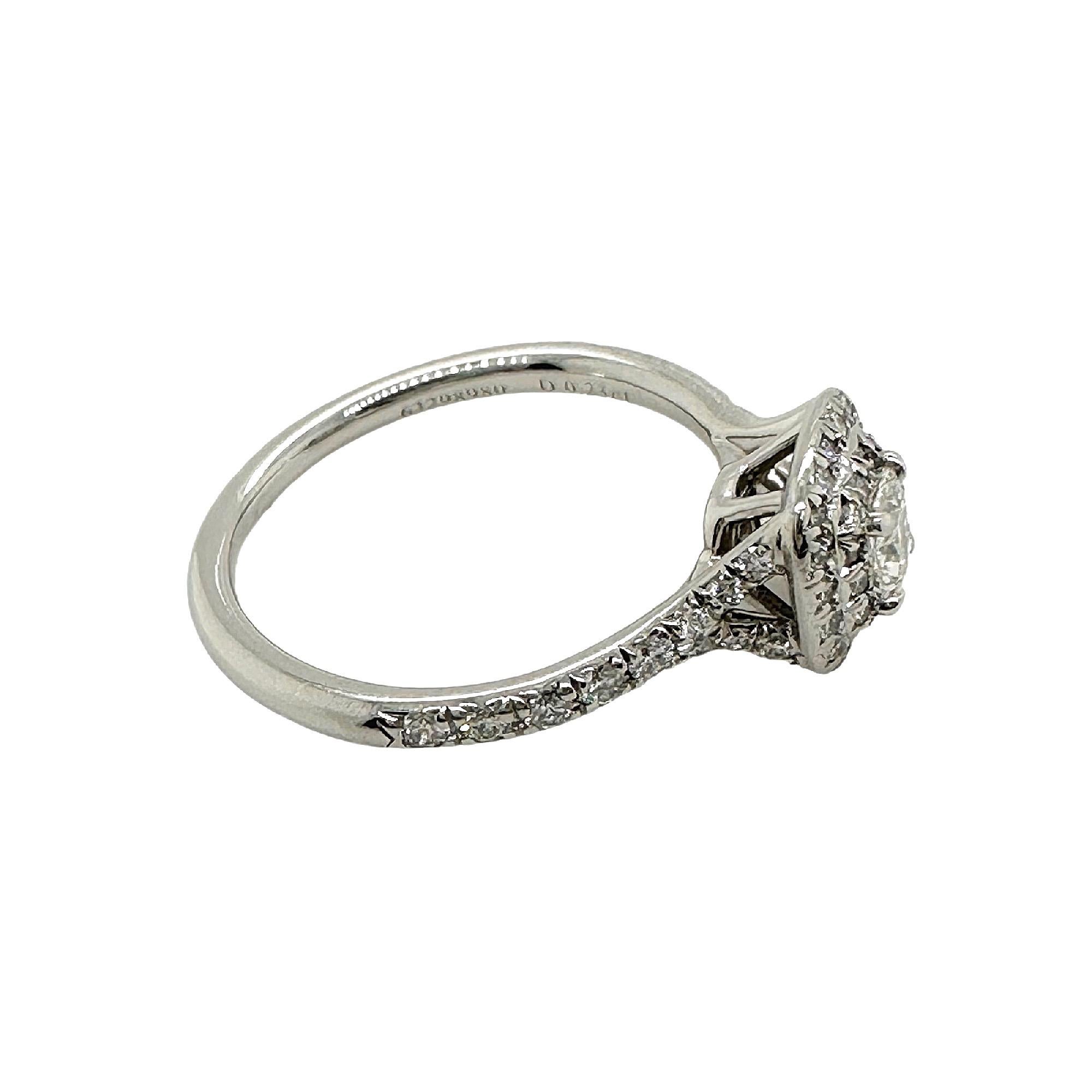 Tiffany & Co., bague de fiançailles Soleste à double rangée de diamants taille coussin 0,54 carat en vente 9