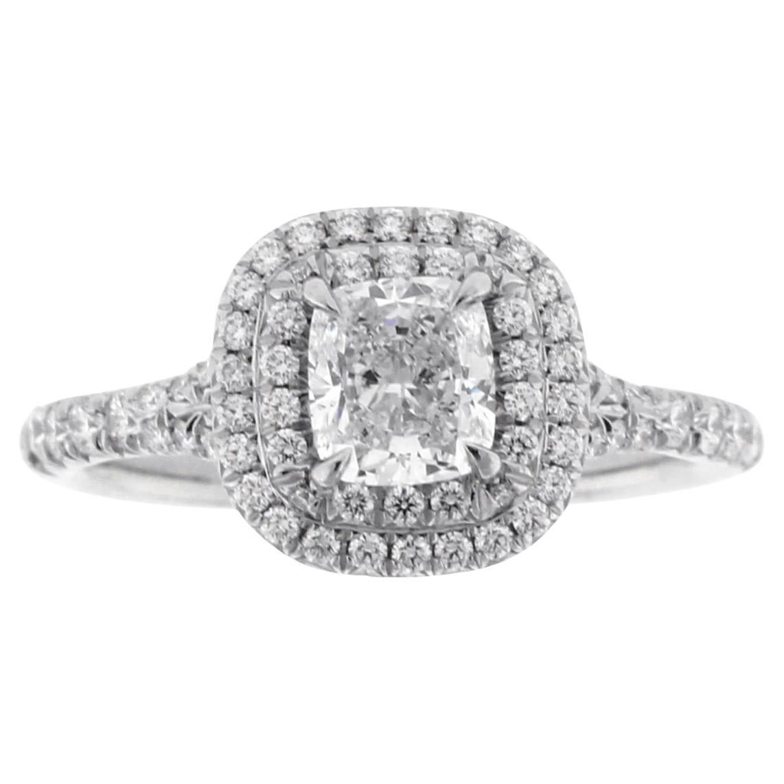 Anello di fidanzamento con diamanti a doppia fila Tiffany & Co. in vendita
