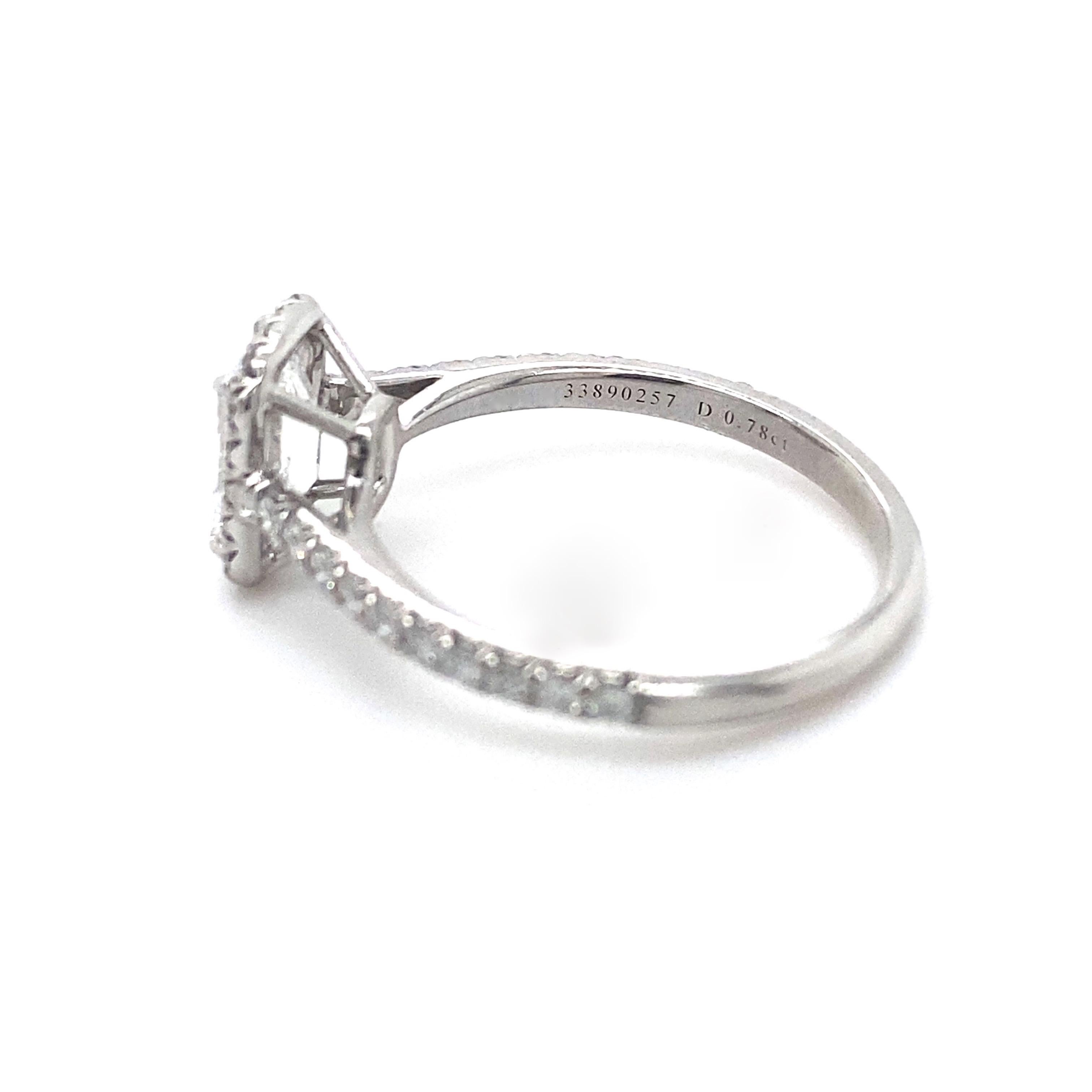 Tiffany & Co Soleste Emerald Diamond 1.01 Tcw E VVS1 Engagement Ring Plat GIA 5
