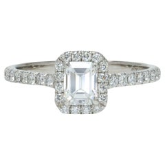 Tiffany & Co. Soleste Engagement Ring 0.43 D VS1 Emerald Cut in Platinum