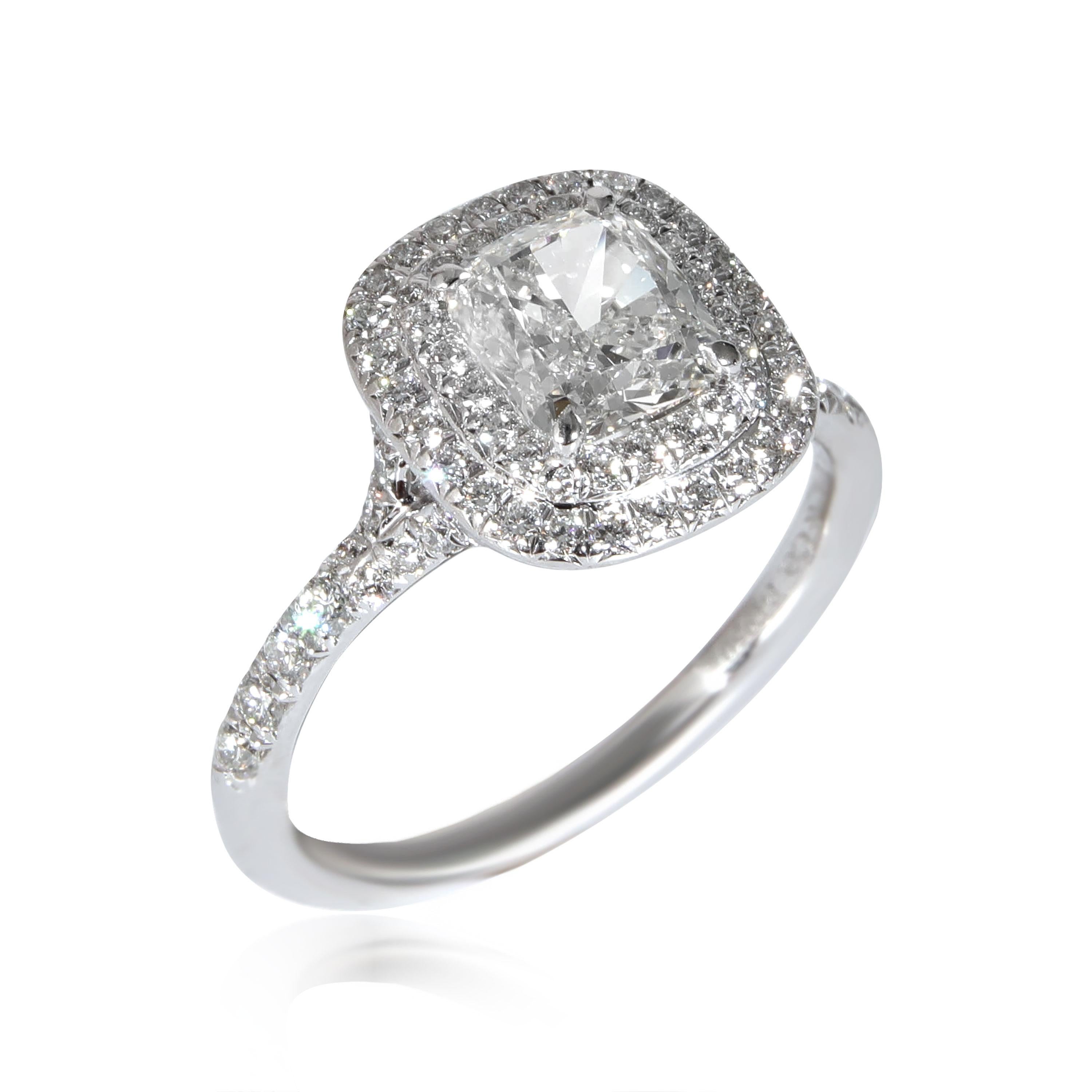 Women's Tiffany & Co. Soleste Engagement Ring in Platinum H VVS2 1.5 Ctw For Sale