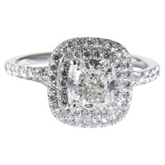 Tiffany & Co. Soleste Engagement Ring in Platinum H VVS2 1.5 Ctw