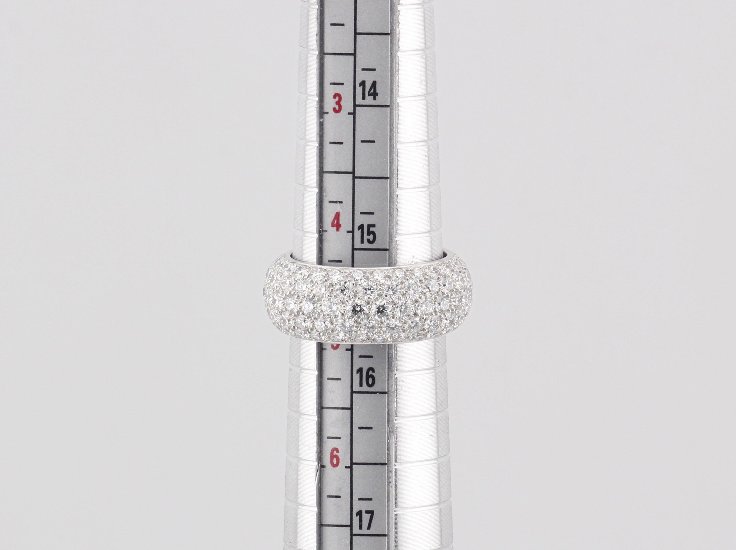 Tiffany & Co. Soleste Etoile 5 Row Diamond Platinum Eternity Band Taglia 4.75 in vendita 2