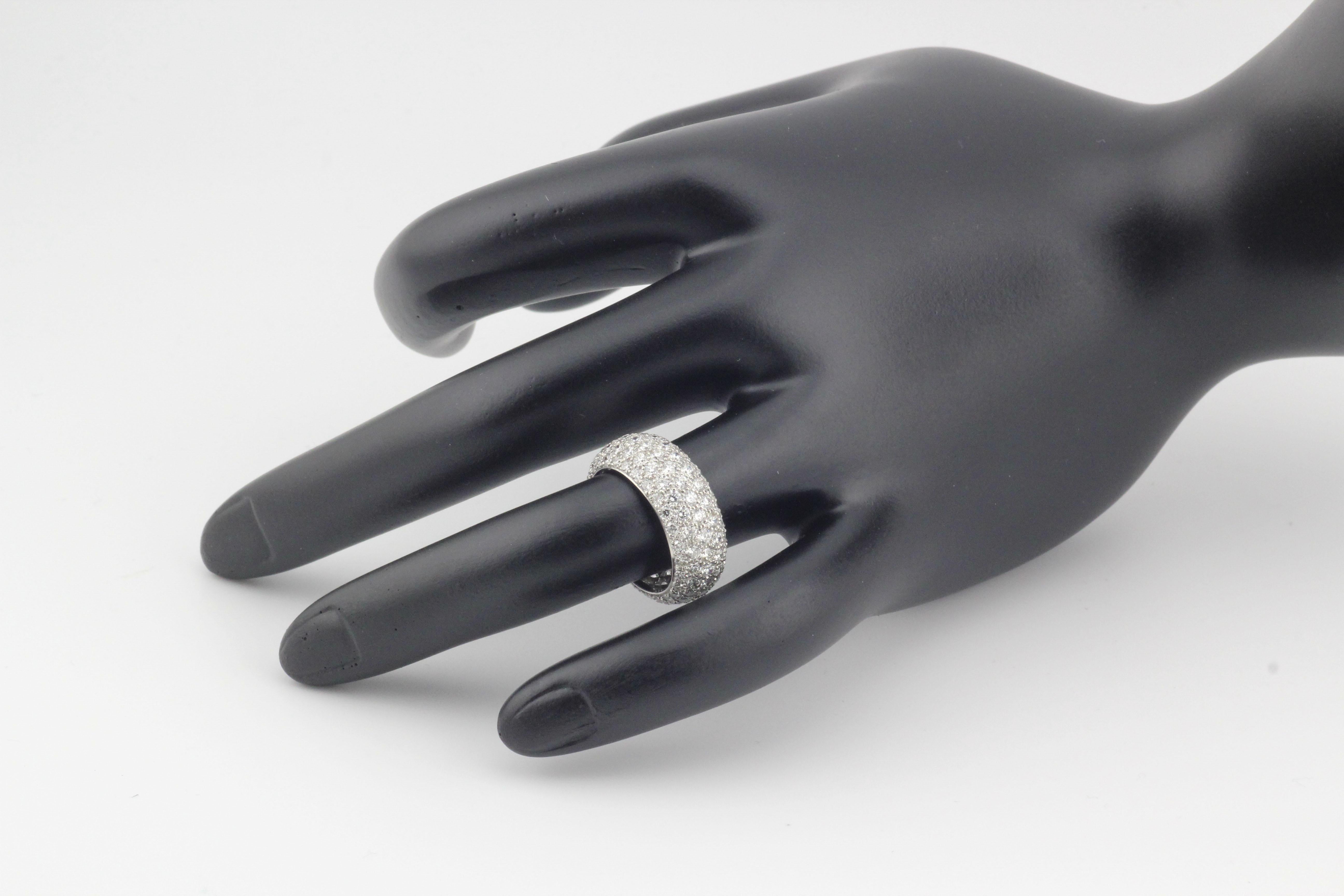 Tiffany & Co. Soleste Etoile 5 Row Diamond Platinum Eternity Band Taglia 4.75 in vendita 3
