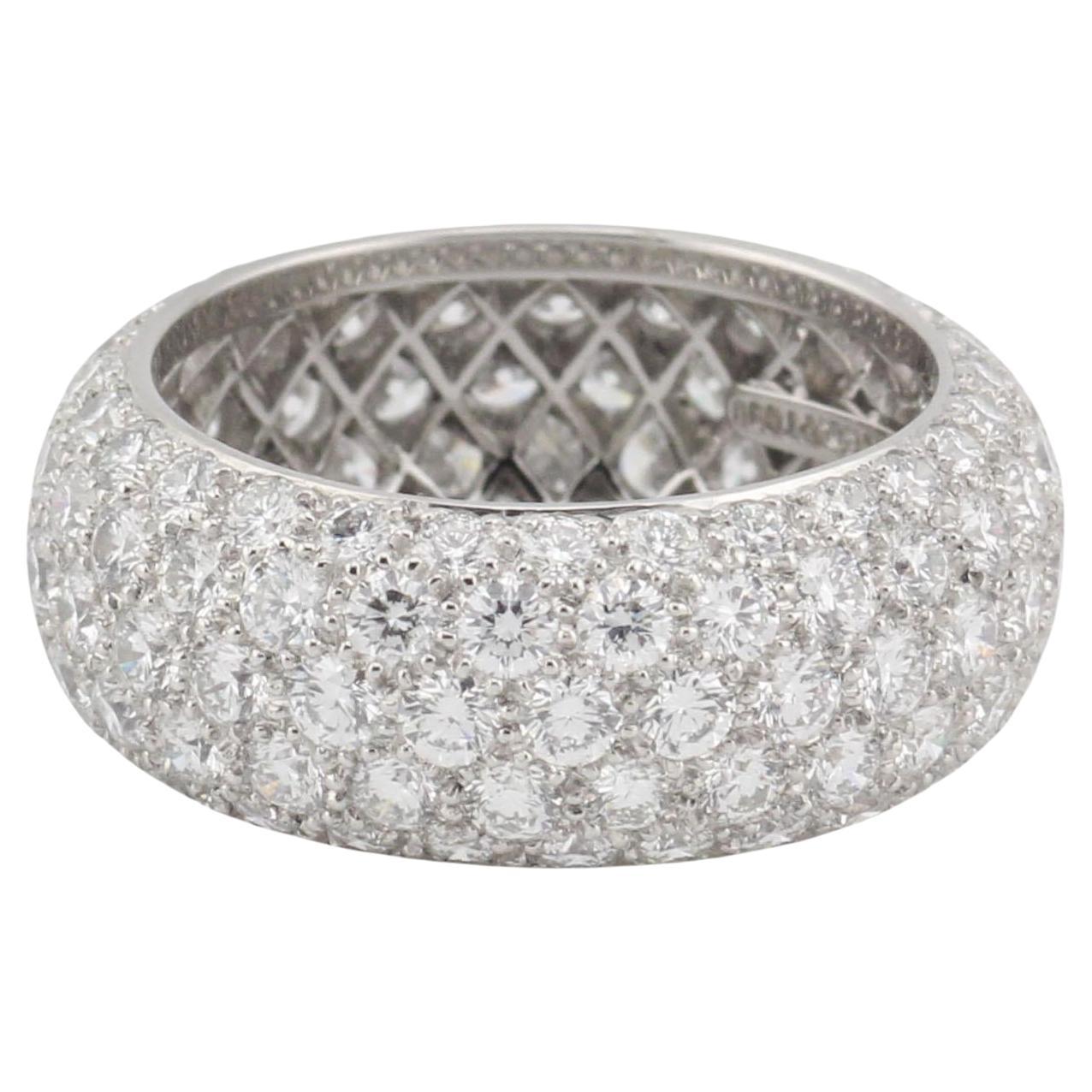 Tiffany & Co. Soleste Etoile 5 Row Diamond Platinum Eternity Band Taglia 4.75 in vendita